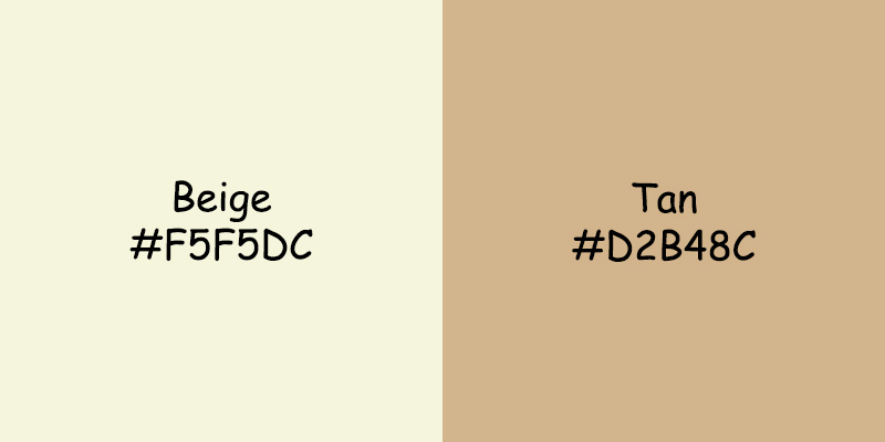 Beige vs Tan color