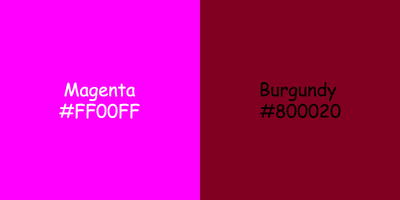 Magenta vs Burgundy