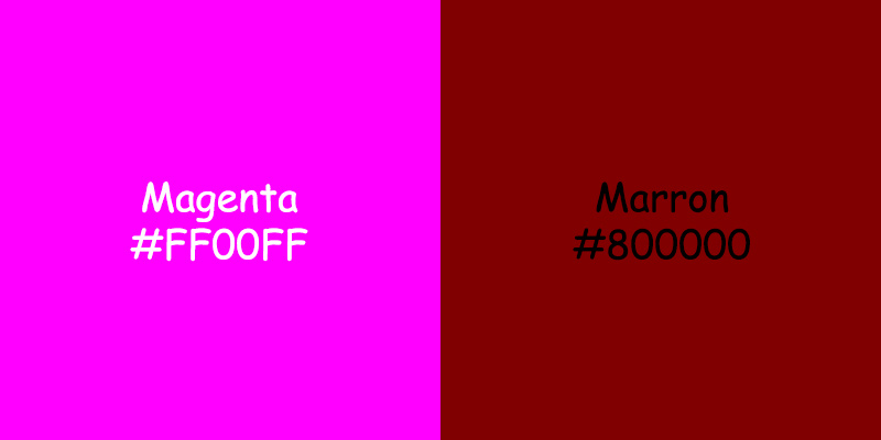 Magenta vs Maroon