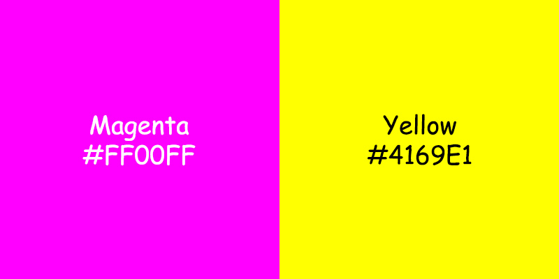 Magenta vs Yellow Color