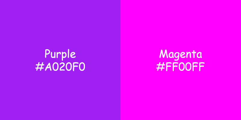 Purple vs Magenta