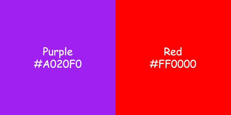 Purple vs Red Color