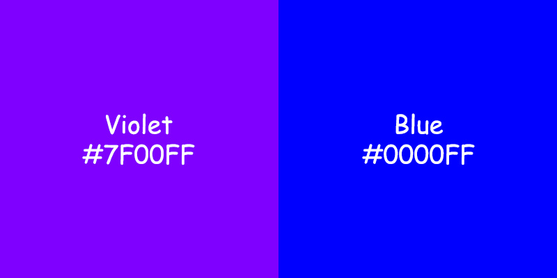 Violet vs Blue Color