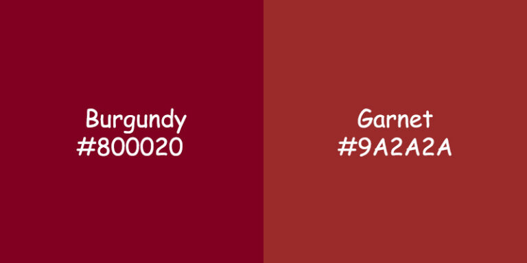 Garnet vs Burgundy Color: Understanding the Difference and Explained