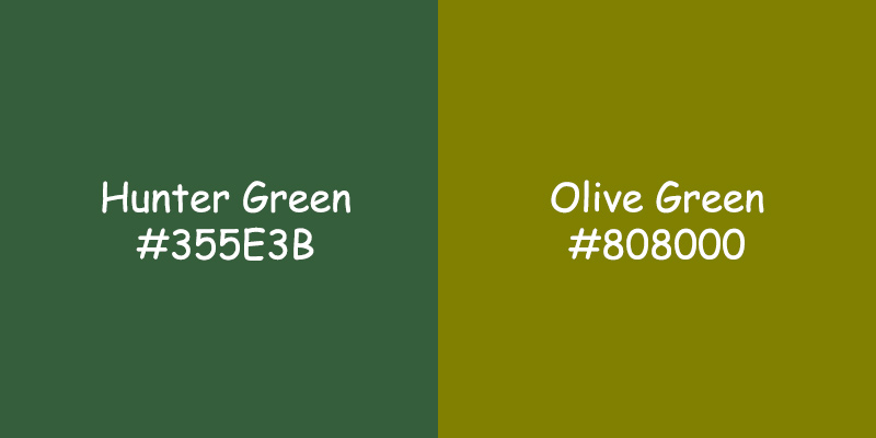 Hunter Green vs Olive Green