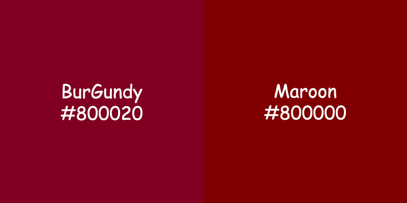 Burgundy vs Maroon