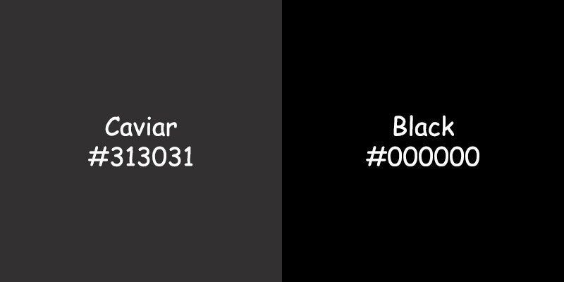Caviar Color vs Black Color
