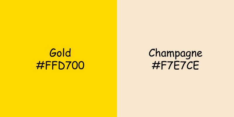 Gold vs Champagne Color