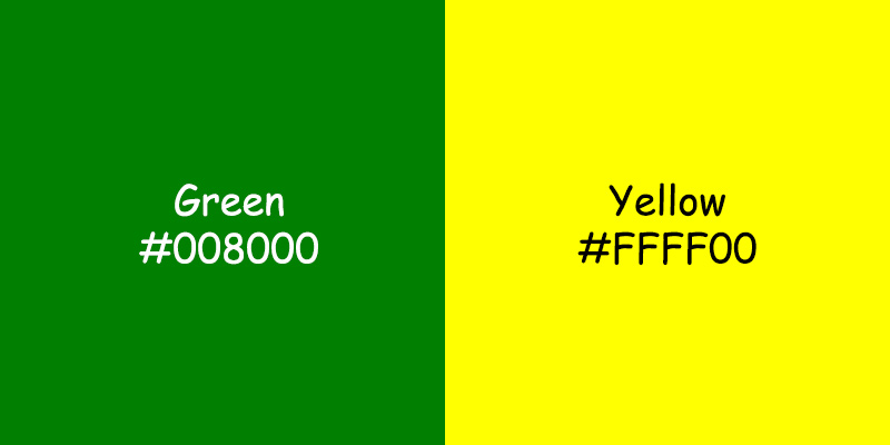 Green vs Yellow Color