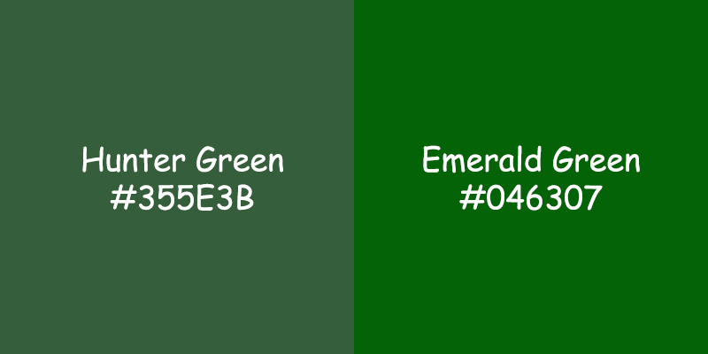 Hunter Green vs Emerald Green