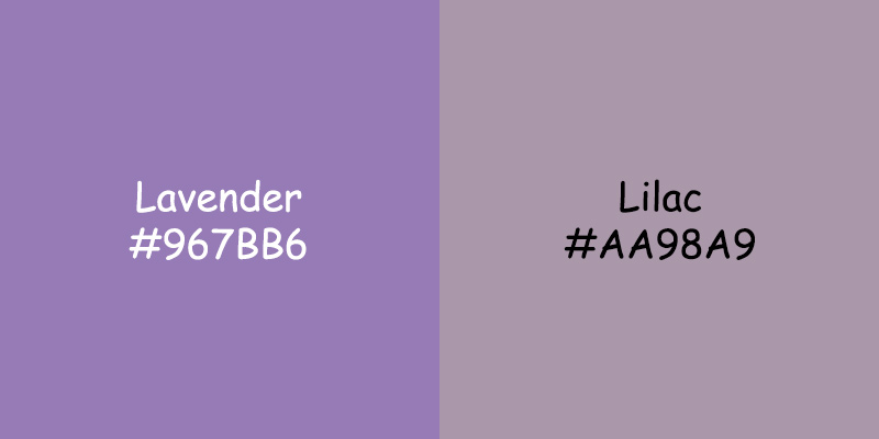 Lavender vs Lilac Color