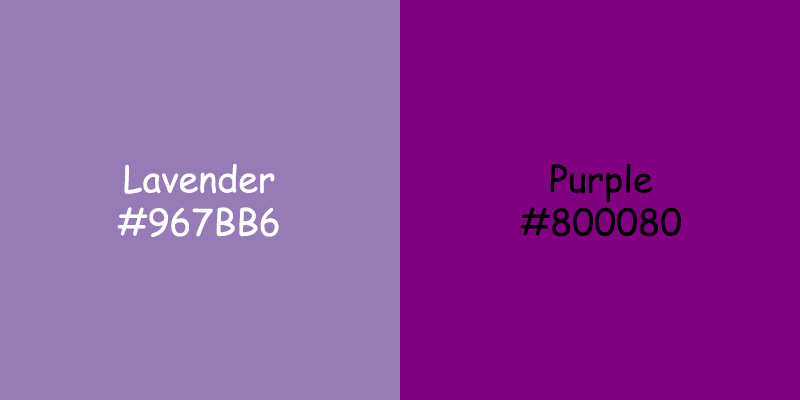 Lavender vs Purple