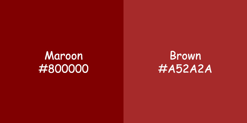 Brown vs Maroon Color: Characteristics, Differences, and Practical ...