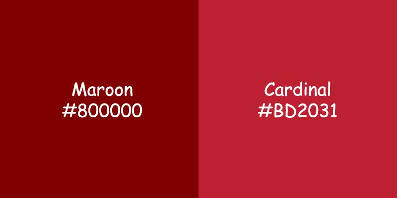 Maroon vs Cardinal Color