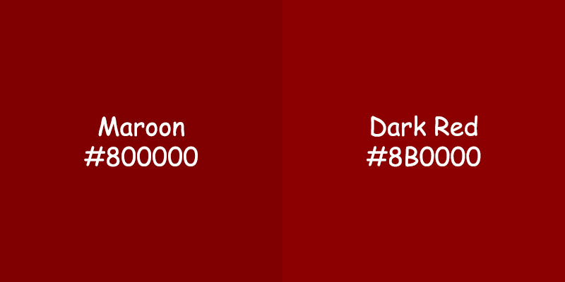 Maroon vs Dark Red