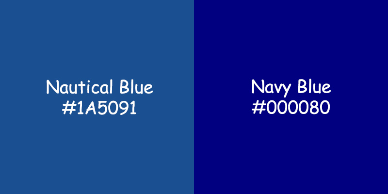 Nautical Blue vs Navy Blue