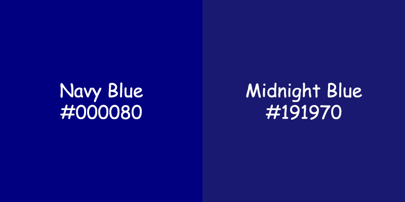 Navy Blue vs Midnight Blue: Understanding the Differences - xplorecolor