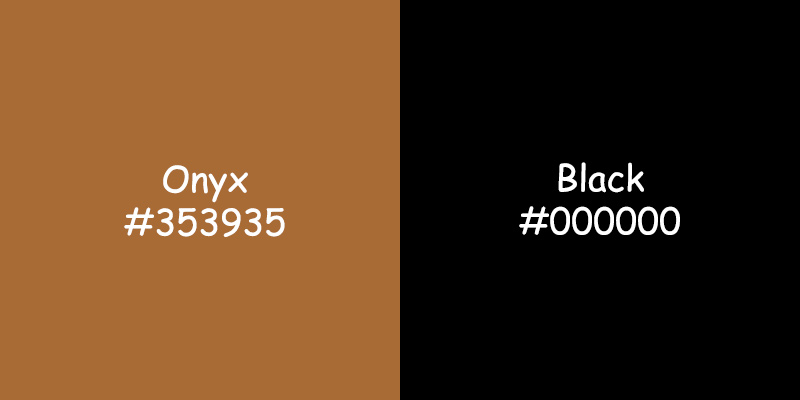 Onyx Color vs. Black