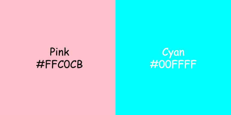 Elevate Your Design with Pink and Cyan Color