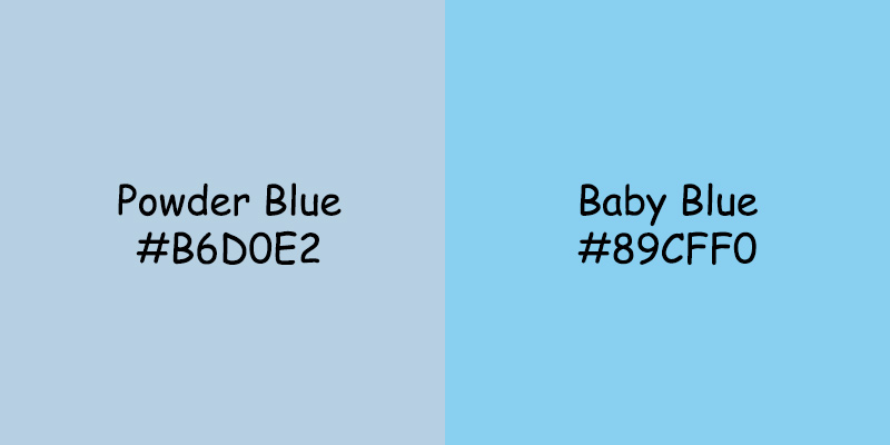 Powder Blue vs Baby Blue