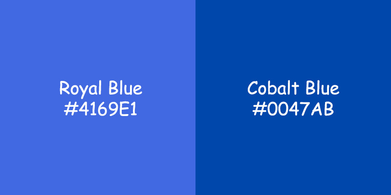 Royal Blue vs Cobalt Blue
