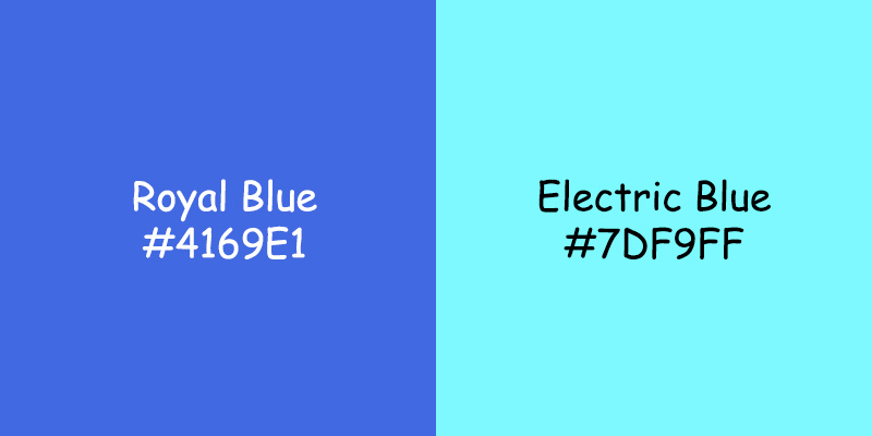 Royal Blue vs Electric Blue