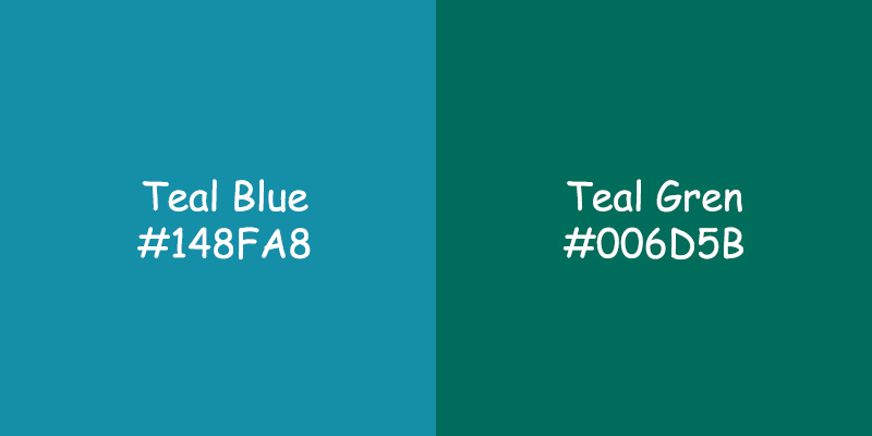 Teal Blue vs Teal Green