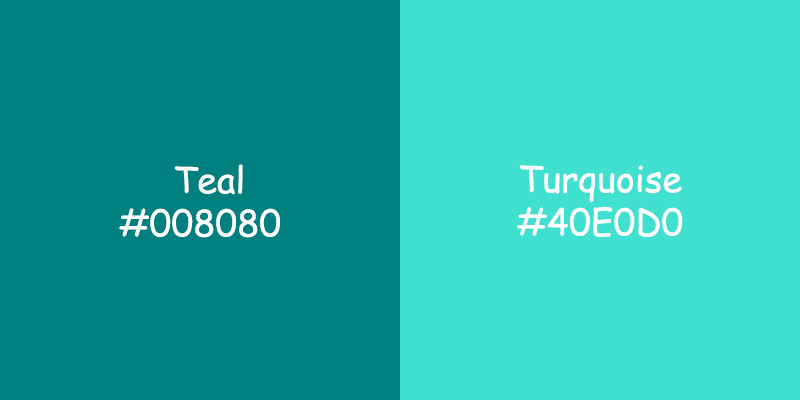 Teal vs Turquoise