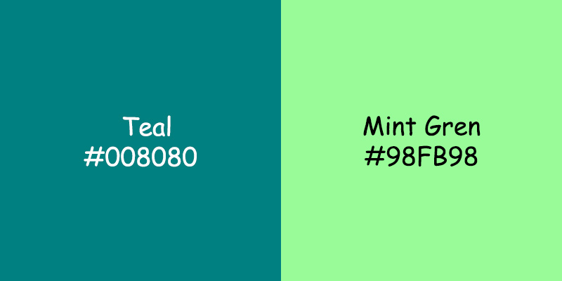 Teal vs Mint Green