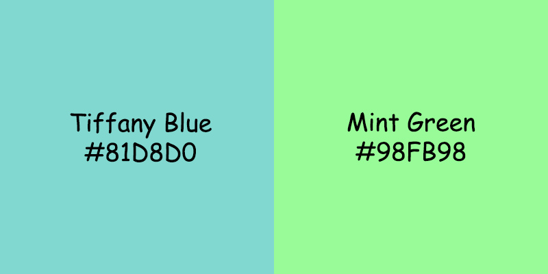 Tiffany Blue vs Mint Green