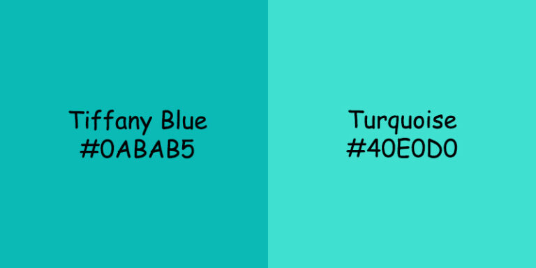 Tiffany Blue vs Turquoise Color: Exploring the Differences