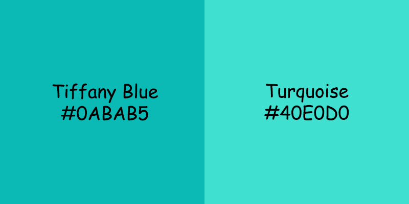 Tiffany Blue vs Turquoise Color