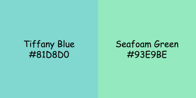 Tiffany Blue vs Seafoam Green: Color Comparison