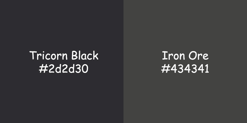 Tricorn Black vs Iron Ore Color