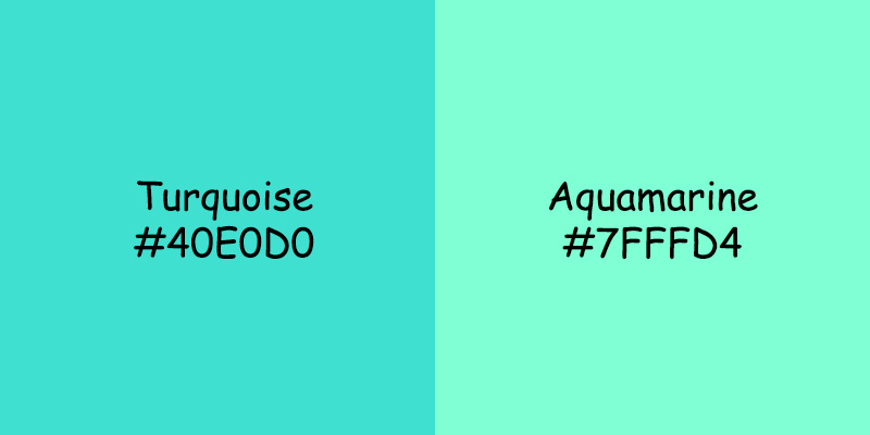 Turquoise vs Aquamarine