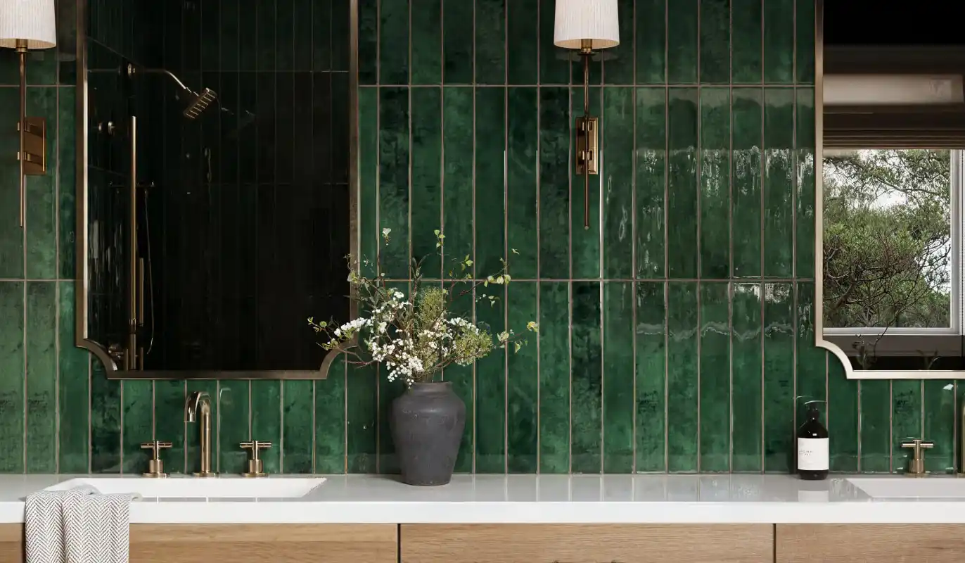 Color Goes With Green Bathroom Tile